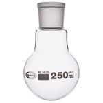 Glassco Jointed Round Bottom Glass Flask with Short Neck 250ml, 34/35 Pack of 10