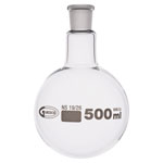 Glassco Jointed Round Bottom Glass Flask with Short Neck 500ml, 19/26 Pack of 10