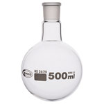 Glassco Jointed Round Bottom Glass Flask with Short Neck 500ml, 24/29 Pack of 10