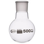 Glassco Jointed Round Bottom Glass Flask with Short Neck 500ml, 45/40 Pack of 10