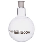 Glassco Jointed Round Bottom Glass Flask with Short Neck 1L, 24/29 Pack of 10