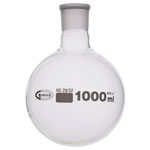 Glassco Jointed Round Bottom Glass Flask with Short Neck 1L, 34/35 Pack of 10