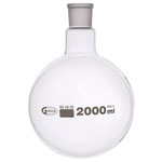 Glassco Jointed Round Bottom Glass Flask with Short Neck 2L, 34/35 Pack of 10