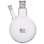 Glassco Round Bottom Flask Two Necks 1 Litre Centre Neck 24/29 Side Neck 14/23