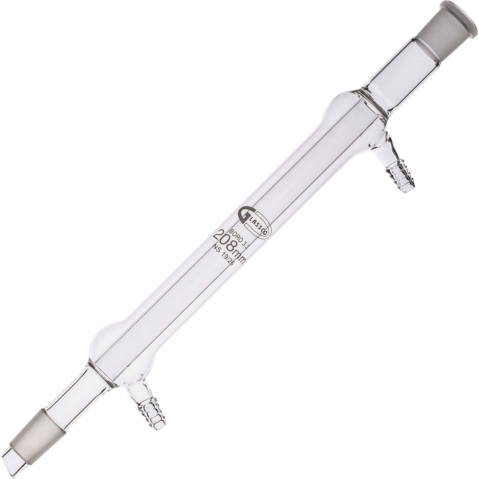 Glassco Liebig Condenser Length 200mm Socket 19/26 Cone 19/26 Rapid