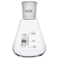 Glassco Conical Jointed Glass Flask 100ml B24 Pack of 10