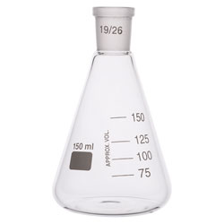 Glassco Conical Jointed Glass Flask 150ml B19 Pack of 10