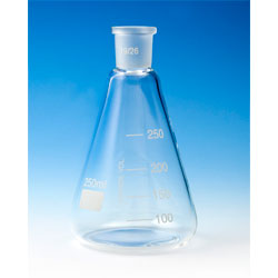 Glassco Conical Jointed Glass Flask 250ml B19 Pack of 10