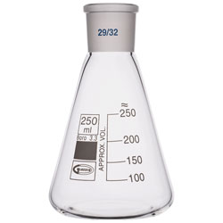 Glassco Conical Jointed Glass Flask 250ml B29 Pack of 10