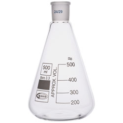 Glassco Conical Jointed Glass Flask 500ml B24 Pack of 10