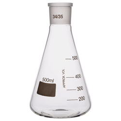 Glassco Conical Jointed Glass Flask 500ml B34 Pack of 10