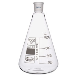 Glassco Conical Jointed Glass Flask 1L B24 Pack of 10