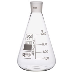 Glassco Conical Jointed Glass Flask 1L B34 Pack of 10