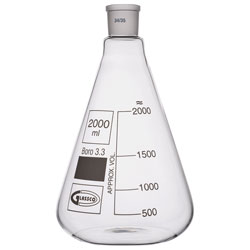 Glassco Conical Jointed Glass Flask 2L B34 Pack of 10