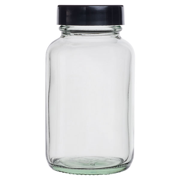 Academy Powder Glass Bottle 120ml Complete With Black Cap Single
