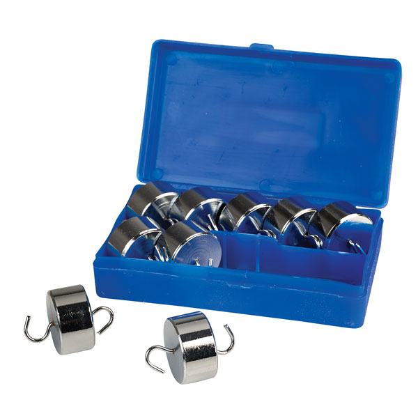10pcs 50g Metal Weight Set With Hook & Ring - Calibration Weights For School Physics Experiments
