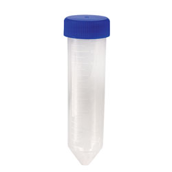 RVFM Plastic Graduated Centrifuge Tube with Cap, Pointed End, Red Cover 50ml