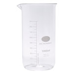 Academy Tall Form Glass Beaker With Spout 1000ml Pack of 6