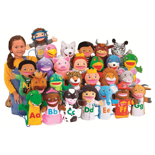 Machine-Washable Alphabet Puppet Set at Lakeshore Learning