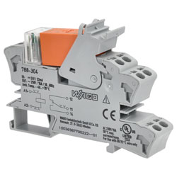 WAGO 788-304 24VDC 16A SPDT-CO DIN Rail Mountable Relay Module