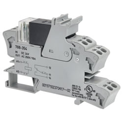 WAGO 788-354 24VDC 16A SPDT-CO DIN Rail Mountable Relay Module