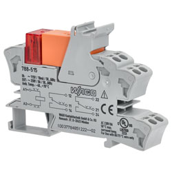 WAGO 788-515 115VAC 8A DPDT-CO DIN Rail Mountable Relay Module