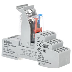 WAGO 858-304 24VDC 5A 4PDT-CO DIN Rail Mountable Relay Module