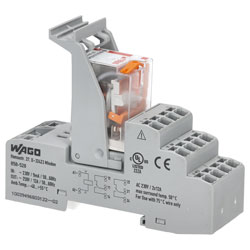 WAGO 858-528 230VAC 12A DPDT-CO DIN Rail Mountable Relay Module