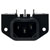 Bulgin PX0580/PC IEC Power Connector C14 Inlet 10A 250V AC, PCB Mount Flange