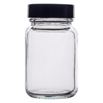 Academy Powder Glass Bottle 60ml Complete With Black Cap Pack of 10