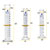 EISCO CH196048 Premium Measuring Hex Cylinder Set, Class A, Protective Collars