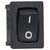R-TECH 523168 Rocker switch, black, SPST 0/1 marking, 10A 250V, 4.8 tabs