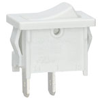 R-TECH 523170 Rocker switch, white, SPST no marking, 10A 250V, 4.8 tabs