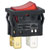 R-TECH 523186 Rocker switch, DPST, red illuminated, 12A 250V