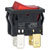 R-TECH 523186 Rocker switch, DPST, red illuminated, 12A 250V