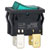 R-TECH 523188 Rocker switch, DPST, green illuminated, 12A 250V