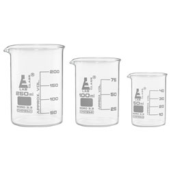 EISCO CH2019005 Premium Beaker Set, Low Form, Borosilicate 3.3 Glass