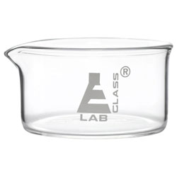 EISCO CH0066E Crystallizing Dish, 100ml, Flat Bottom with Spout