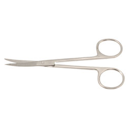 Eisco Dissecting Scissors - Curved Points - 110mm - Stainless Steel