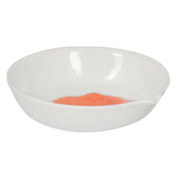 Eisco Evaporating Basin - Porcelain Flat Form with Spout 35ml