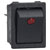 R-TECH 523556 Rocker switch, black, DPST, red dot illuminated, 20A 250V