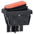 R-TECH 523586 Rocker switch, DPST, 16A 250V, red illuminated, IP65