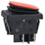 R-TECH 523586 Rocker switch, DPST, 16A 250V, red illuminated, IP65