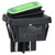 R-TECH 523593 Rocker switch, DPST, 16A 250V, light green illuminated, IP65