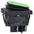 R-TECH 523593 Rocker switch, DPST, 16A 250V, light green illuminated, IP65