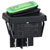 R-TECH 523629 Rocker switch, DPST, 24V, green illuminated, 01 marking, IP65