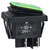 R-TECH 523629 Rocker switch, DPST, 24V, green illuminated, 01 marking, IP65