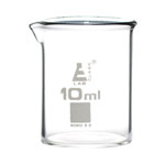 LabGlass Low Form Beaker with Spout Graduated 10ml Pack of 12