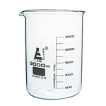 LabGlass Low Form Beaker with Spout Graduated 3000ml