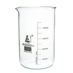 LabGlass Low Form Beaker with Spout Graduated 5000ml